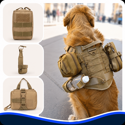 Taktisches Taschen-Set für Hundegeschirr - praktischer Stauraum für unterwegs