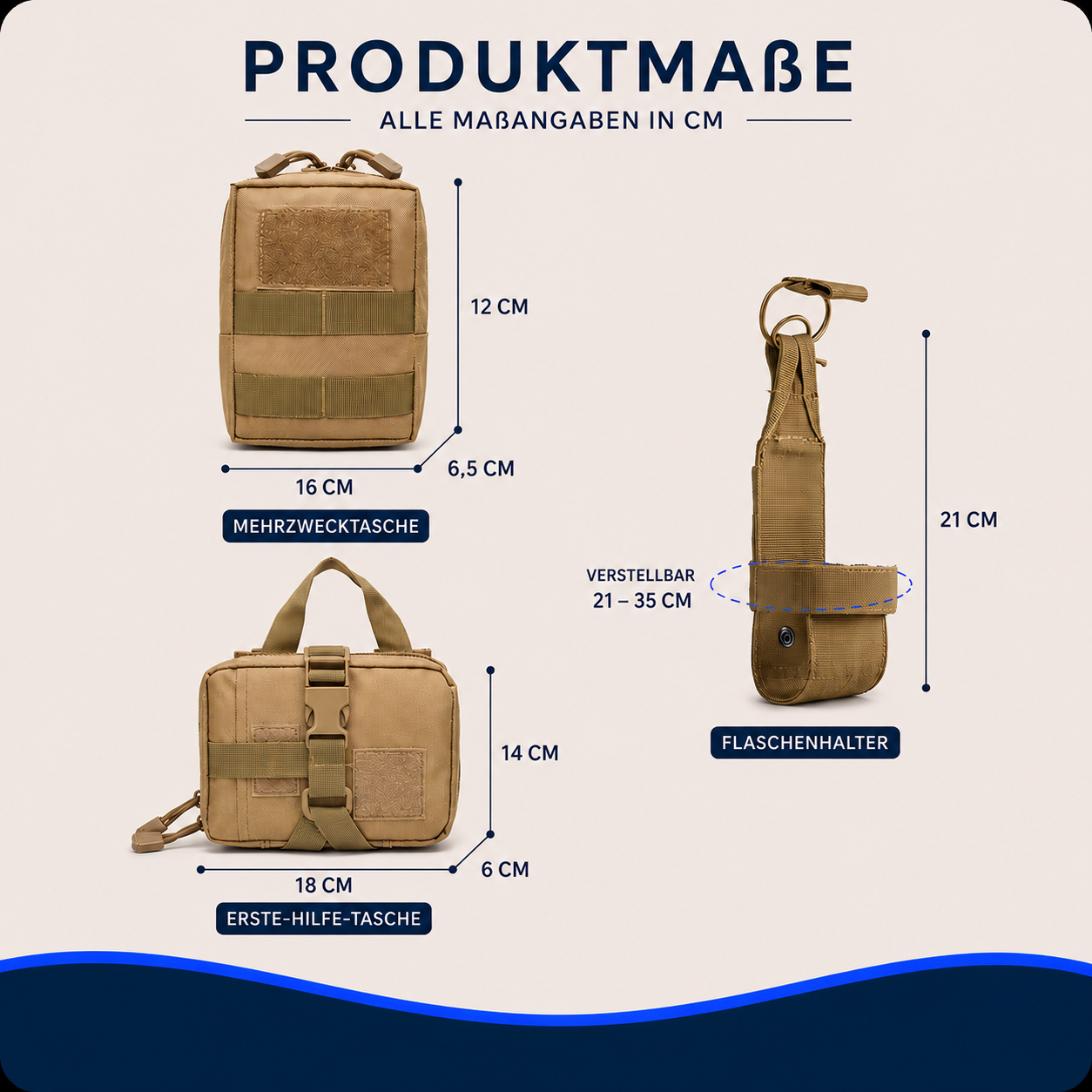 Taktisches Taschen-Set für Hundegeschirr - praktischer Stauraum für unterwegs