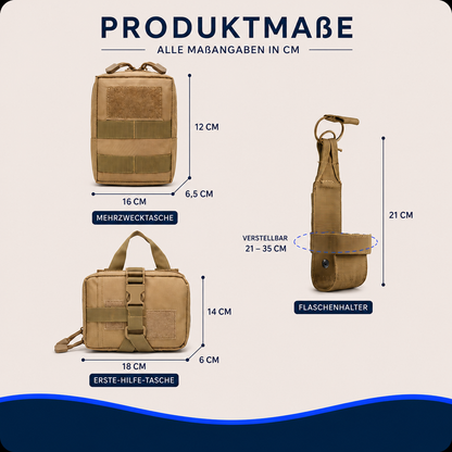 Taktisches Taschen-Set für Hundegeschirr - praktischer Stauraum für unterwegs