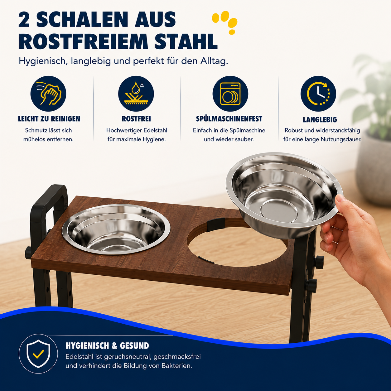 Höhenverstellbarer Hundenapf - wächst mit und schont Gelenke